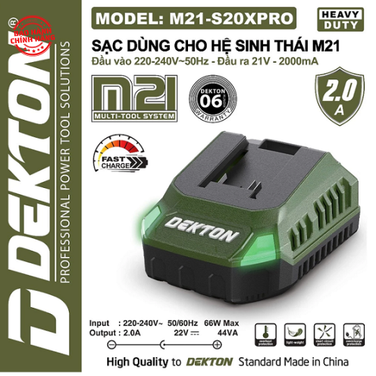 Đế sạc pin M21 Dekton M21-S20XPRO