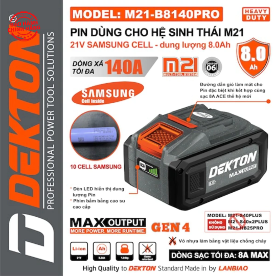 Pin Dekton M21-B8140XPRO