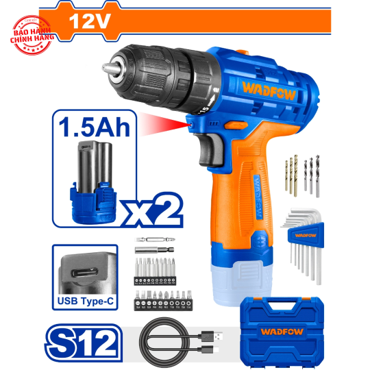 Máy khoan dùng pin Lithium-ion 12V WadFow WCDS525 