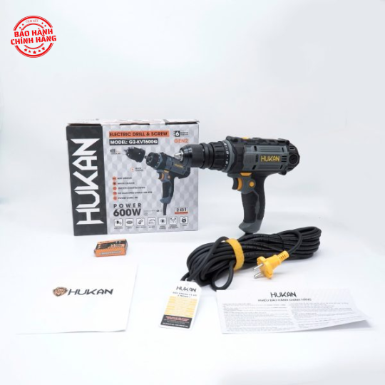 Máy khoan và vít 2 trong 1 sử dụng điện HUKAN G2-KVT600Q