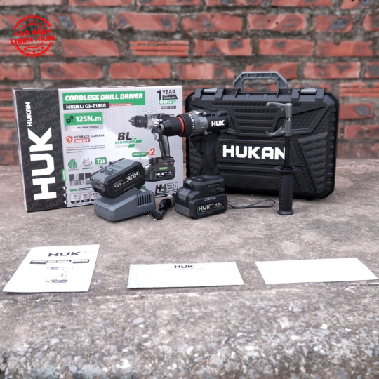 Máy khoan pin Hukan G3-Z1800 ( có khóa trục )